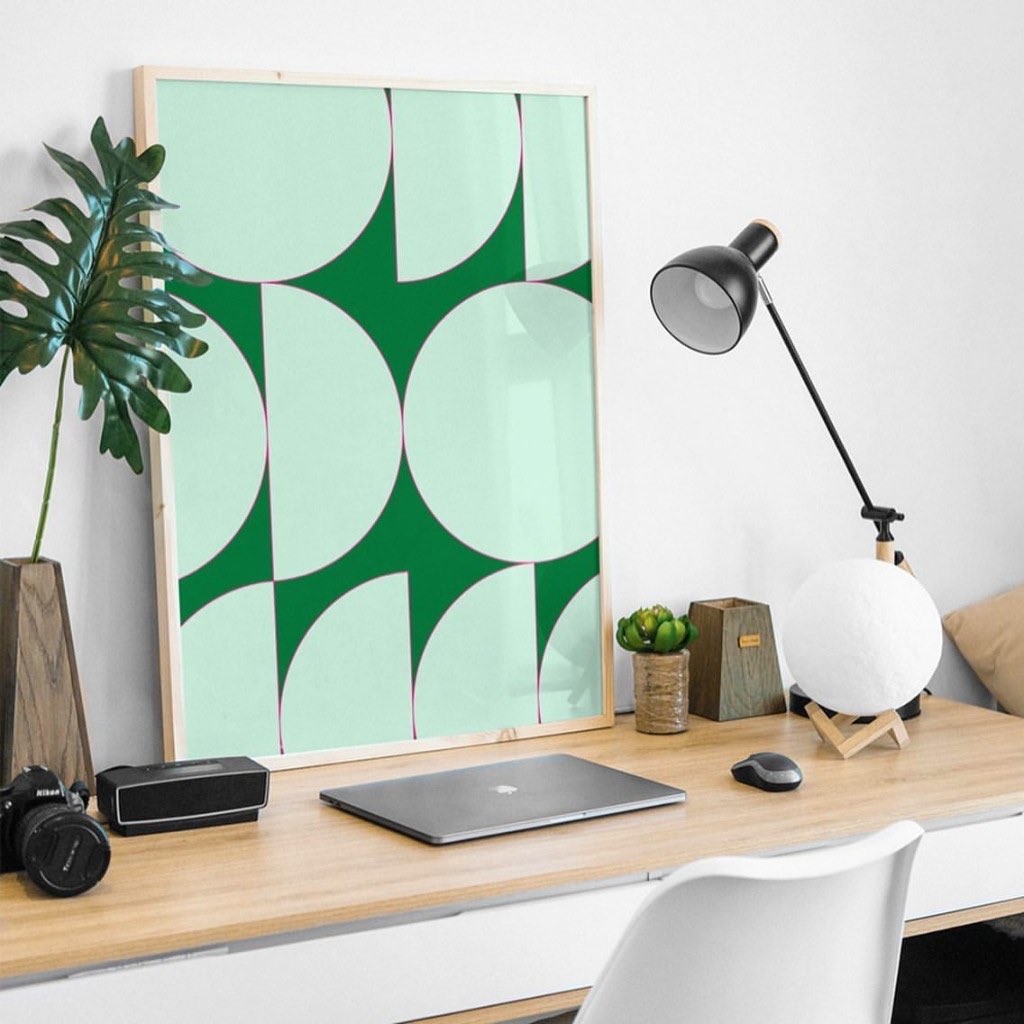 패턴 프린트 포스터 A3 액자